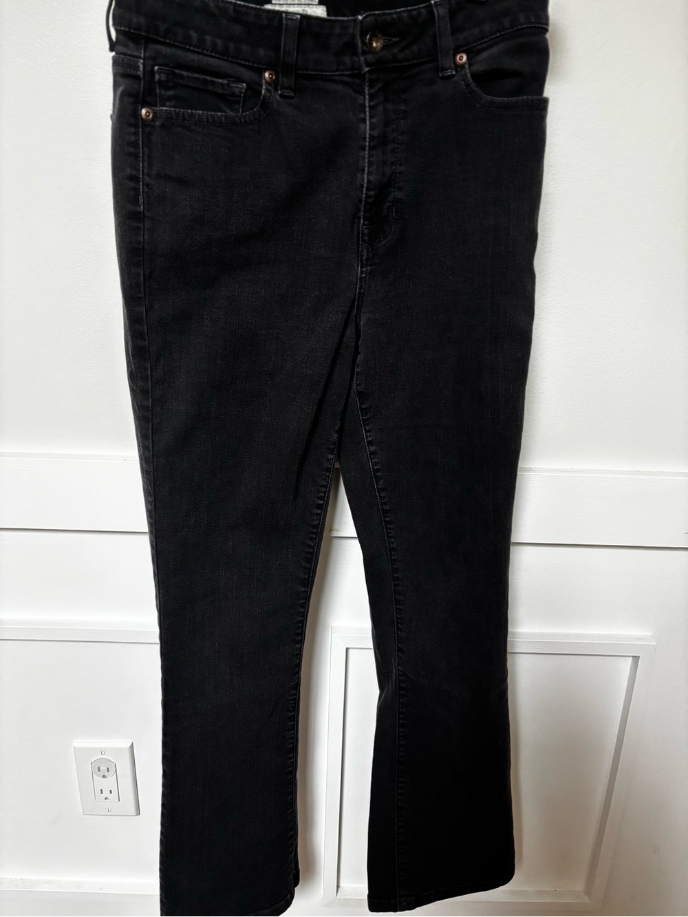 L.L. Bean Women's Black Bootcut Stretch Jeans